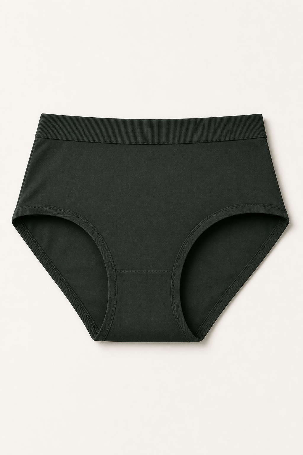 BAMBOOZZ The Brief mid-rise bamboo brief in Forest Green, front view