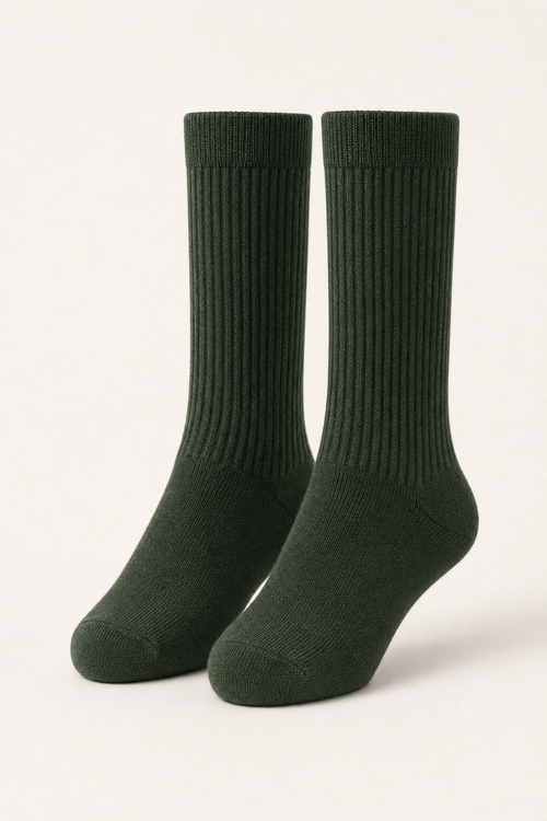 BAMBOOZZ The Sock bamboo crew socks in Forest Green