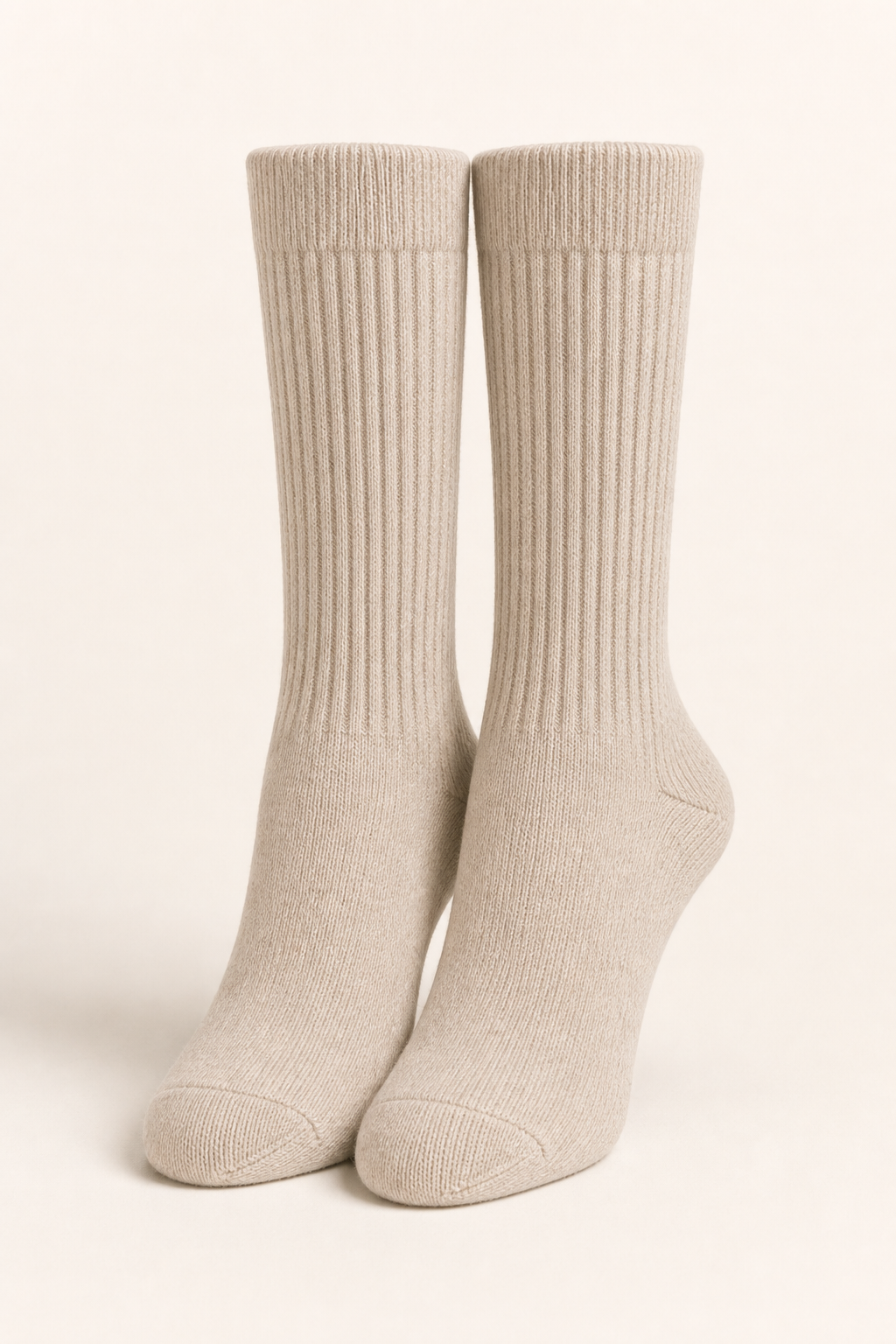 BAMBOOZZ The Sock bamboo crew socks in Sand Beige