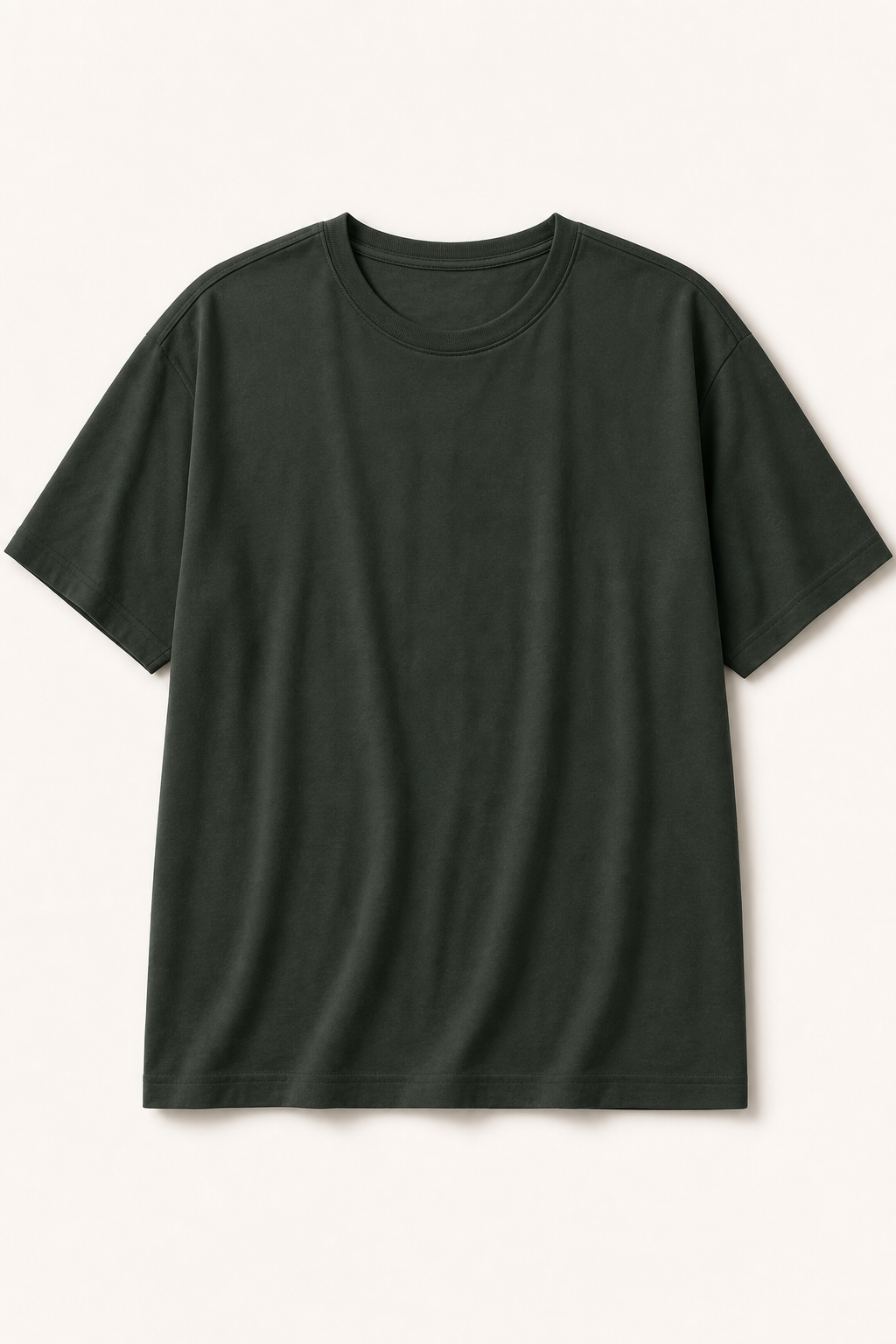 BAMBOOZZ The Tee relaxed bamboo crew neck in Forest Green